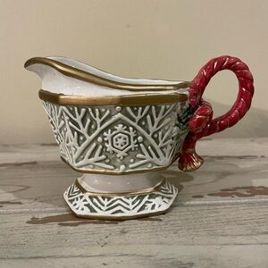 Vintage Winter Holiday Santa Creamer by FITZ & FLOYD